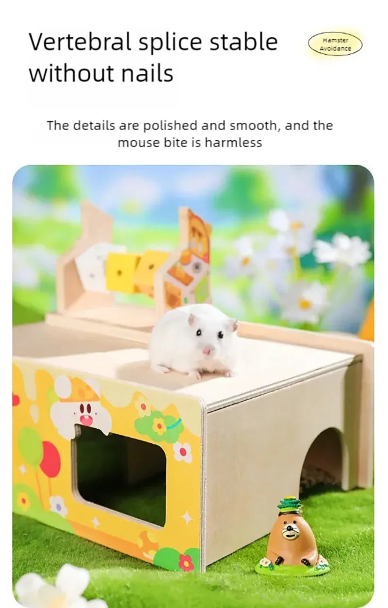 Cheese Hamster Hiding House Cage Small House Landscaping Supplies Platform Golden Bear Toys Ornament Nest Furniture
