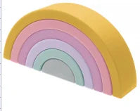 TYRY.HU New 6-10pcs Baby Silicone Building Block BPA Free Rainbow Soft Block 3D Educational Montessori Toys Baby Teether Gifts