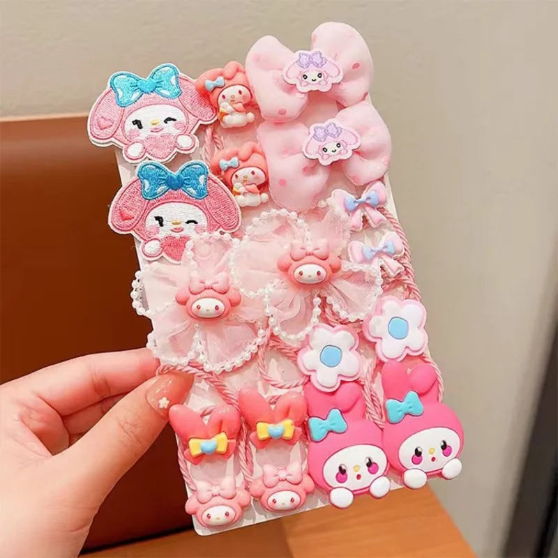 Cute Kuromi rubber band does not harm hair, has good elasticity, baby headband, little girl ties hair with hair loops