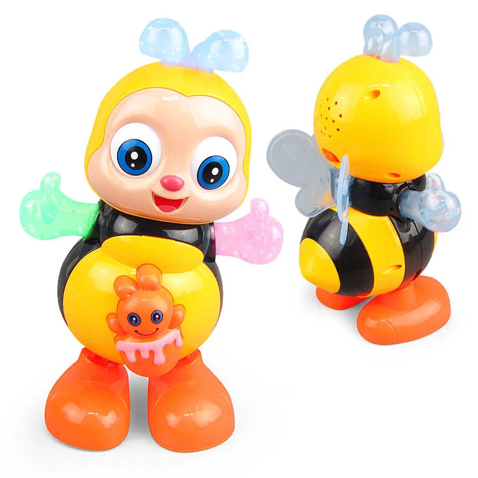 Electric Dancing Duck Bee Funny Flashing Light Shake The Body Cute Musical Cartoon Animal Educational Toy Children Baby Gifts