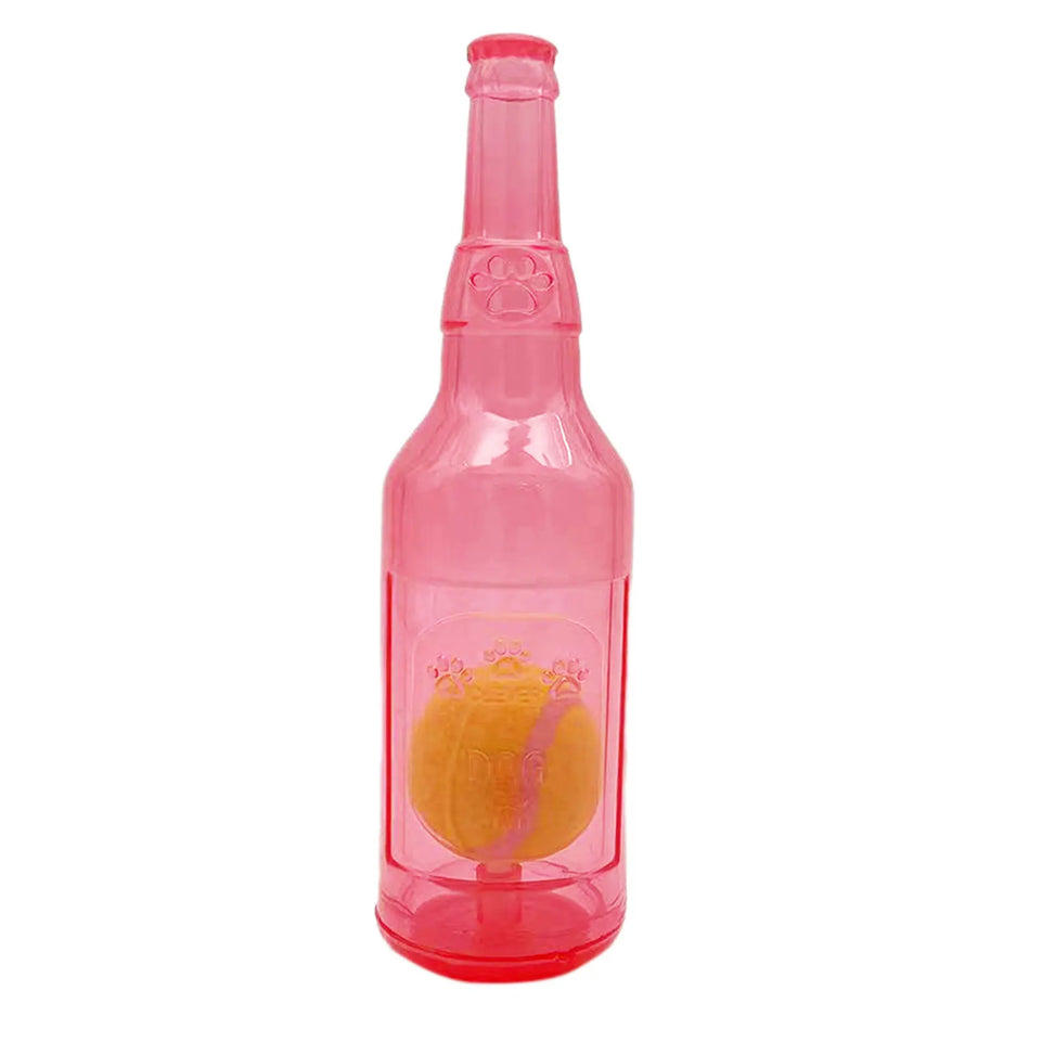 Pet Dog Toys Potable Anti-stress Pet Toys Plastic Water Bottle Crunchy Toys with Ball For Indoor Outdoor For Cat Kittens