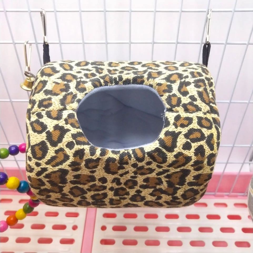 Hamster House Warm Soft Beds and Houses Rodent Cage Printed Hammock for Rats Canvas Guinea Pig Hanging Cage Small Animal