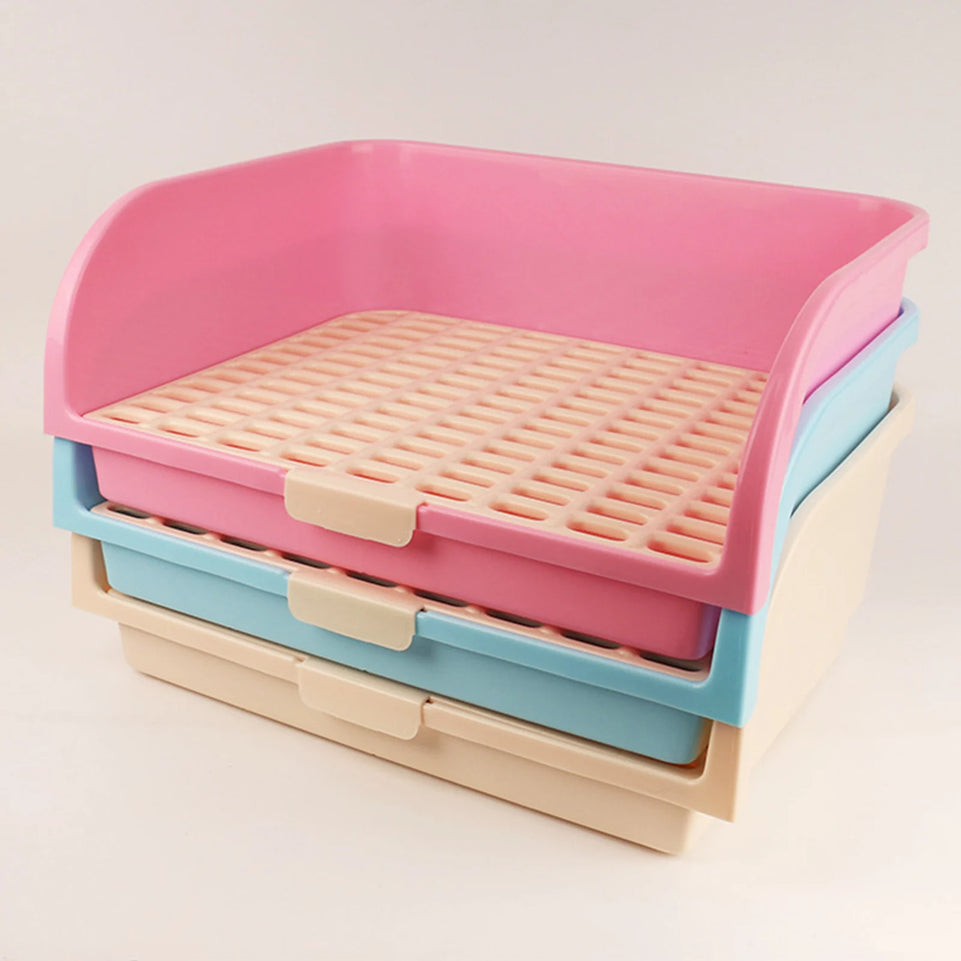 Large Rabbit Litter Box Litter Tray Toilet Pet Toilet Litter Bedding Box Potty for Ferret Bunny Small Animal