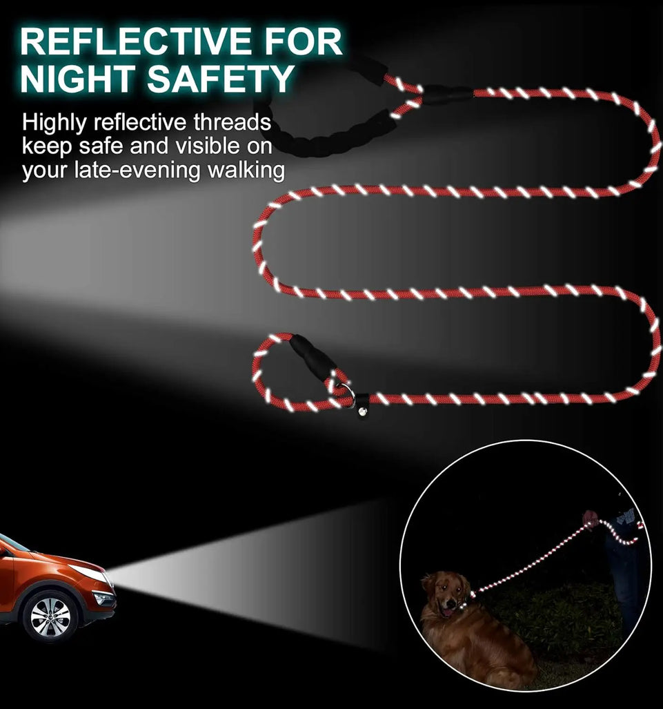 Dog leash, reflective at night, hand tight, suitable for large, medium, and small pet dogs