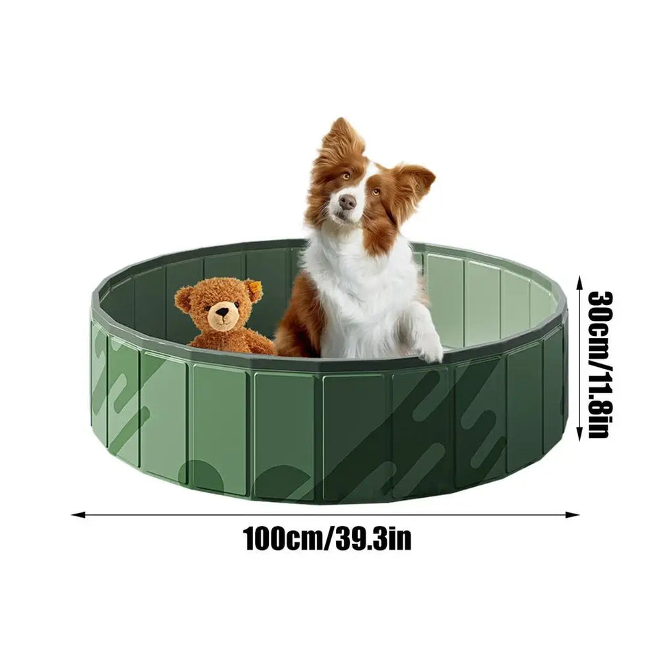Dog Bath Swimming Pool Kiddie Wading Tub Pet Bathing Tub Pool Pet Cleaning Water Basin Pet Pool Non-Slip Doggie Bathtub