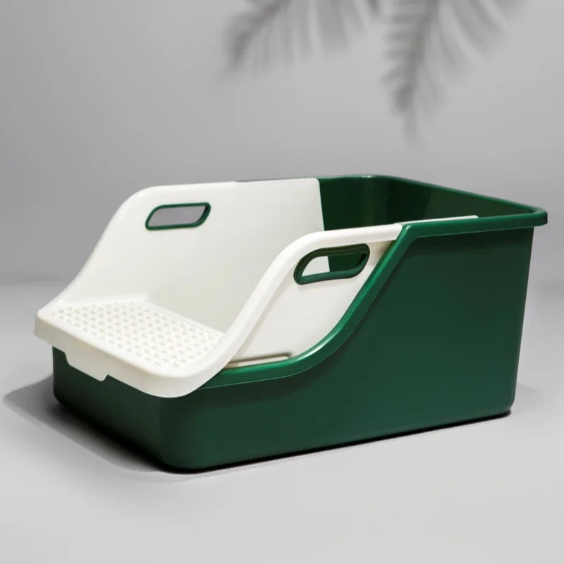 Litter Box Open And Easy To Clean Semi-Closed Extra Large Sloth Litter Box Spatter-Proof Pet Cat Potty