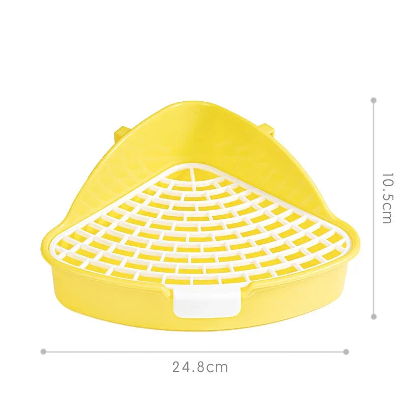 Pet Litter Box Rabbit Toilet Potty Plastic Corner Toilet Box for Ferret Hamster Dragon Cat Small Animals Trainer Pets Supplies