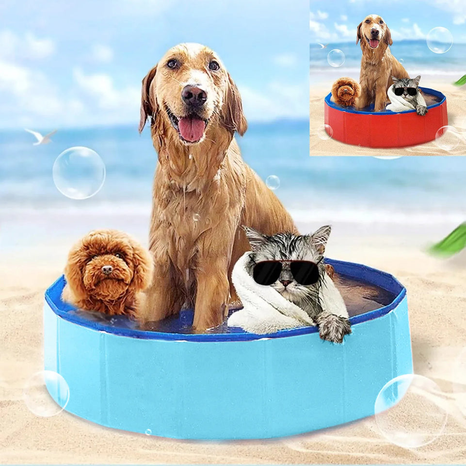 Foldable Pet Swimming Pool Dog Bathtub Outdoor Indoor Collapsible Bathing Pool for Large Medium Small pet Swimming Tub Bathtub