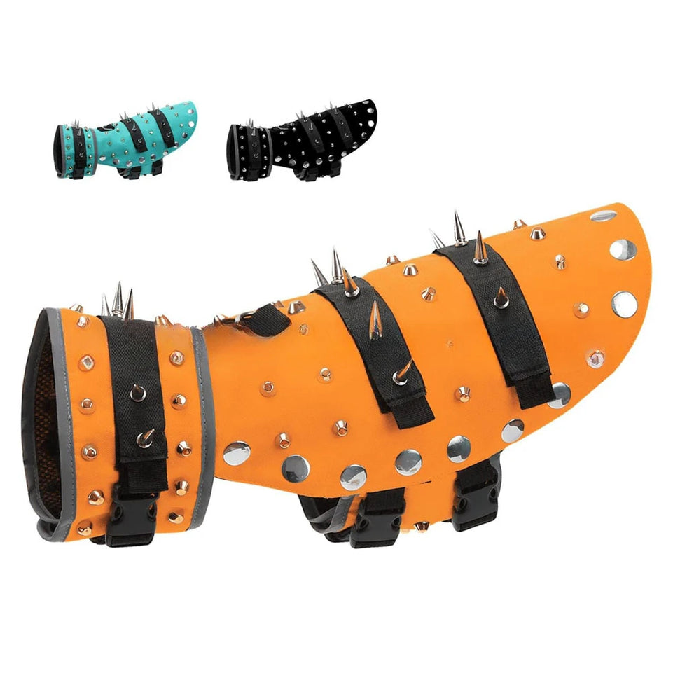Pet Clothing Creative Punk Puppy Vest Spike Resistant Bite Resistant Pet Vest Protective Dog Armor Vest Pet Jackets Products