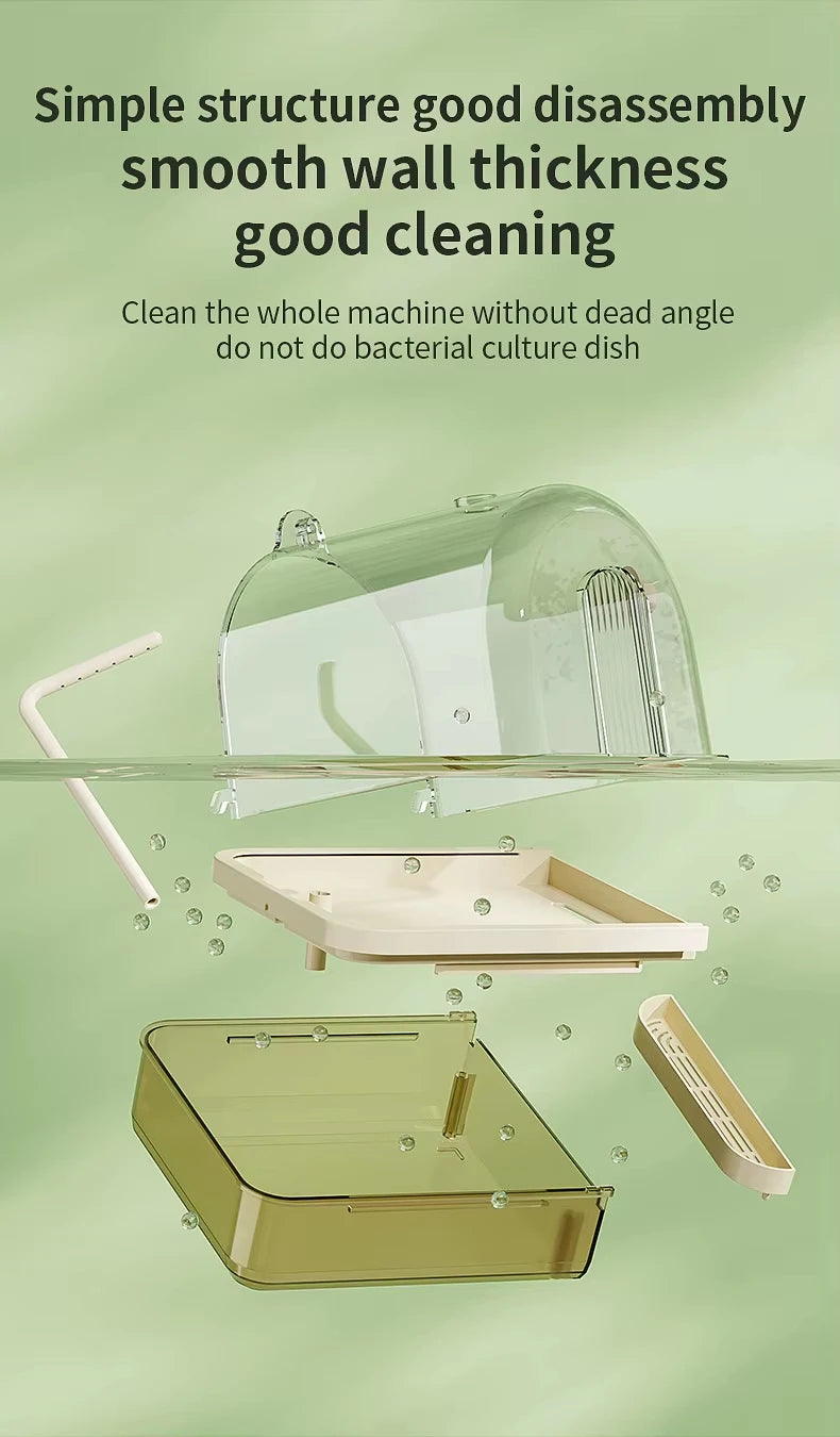 ‌Auto-Sensor Pet Bath: Electric/Sensor Models, IPX8 Pump, Large Tank, Easy-Clean. Ideal for Parrots, Lovebirds & Small Pets