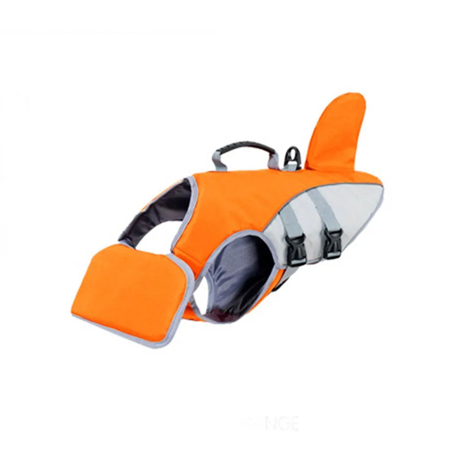 Safety Dog Life Jacket Quick-release Buckle Adjustable Strap Pet Flotation Vest Water Protection Back Traction Hook