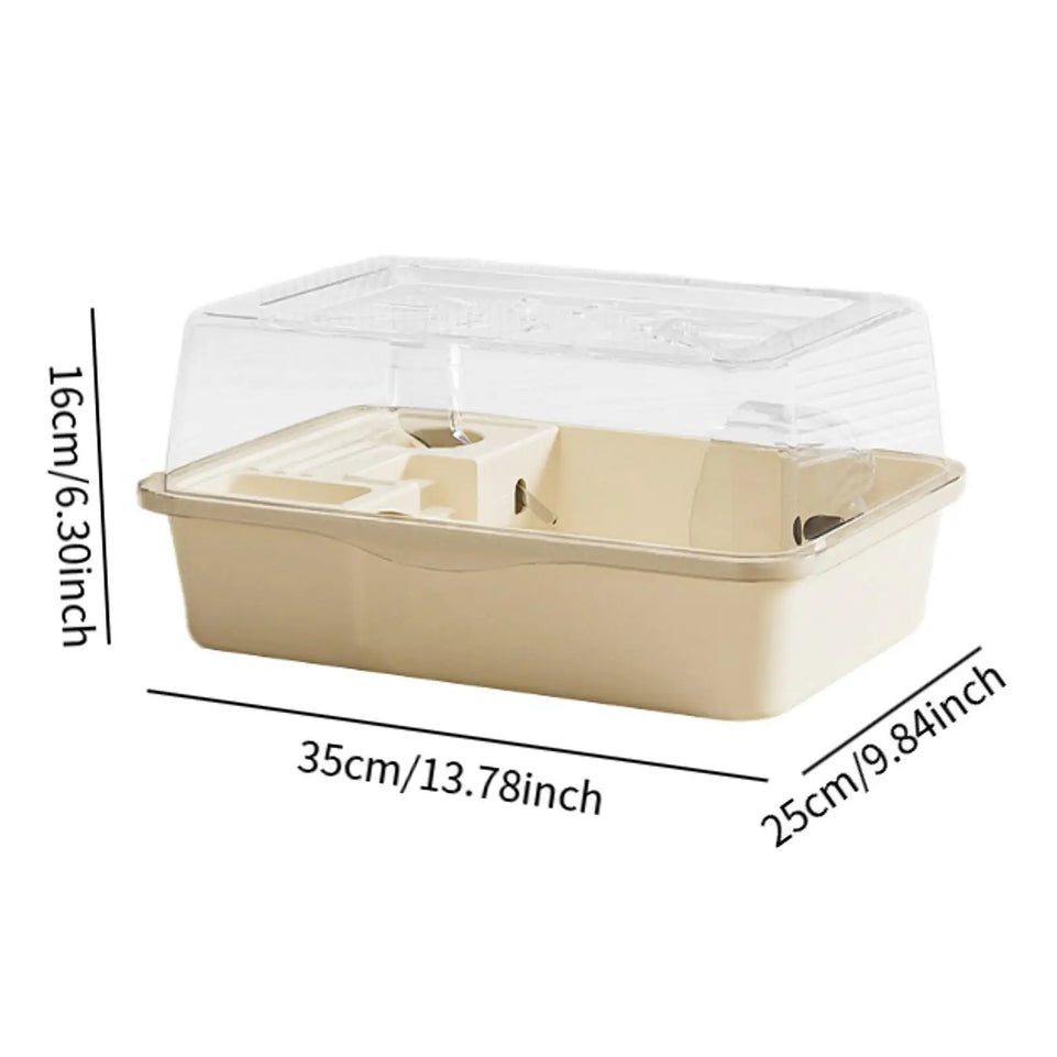 Hamster Cage Multifunction Ventilation Openable Top Guinea Pig Cage Easy Clean House for Rats Guinea Pigs Mice Bunny Hedgehog