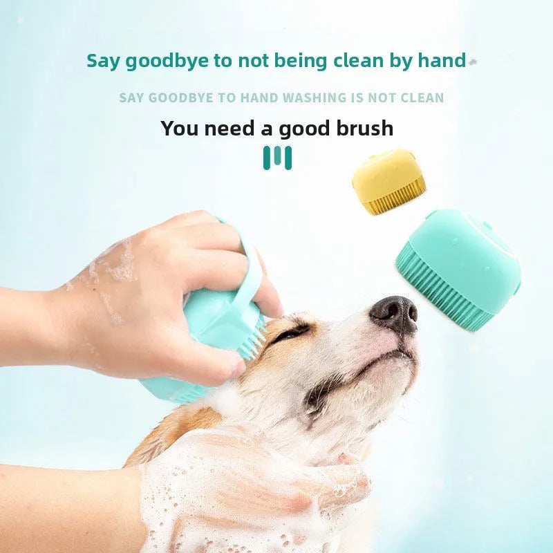 Pet Bath Brush, Dog Massage Brush, Pet Massage Brush, Cat Petting and Hair Removal Brush, Pet Supplies, Bath Wonder