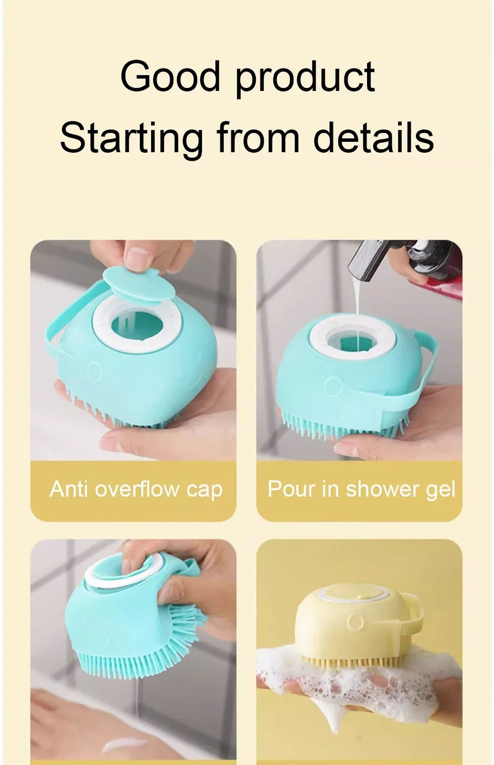 Pet Silicone Bath Foaming Massage Brush Bathroom Multifunctional Puppy Big Dog Cat Soft Safety Accessories for Dogs Cats Tools