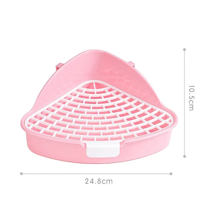Pet Litter Box Rabbit Toilet Potty Plastic Corner Toilet Box for Ferret Hamster Dragon Cat Small Animals Trainer Pets Supplies