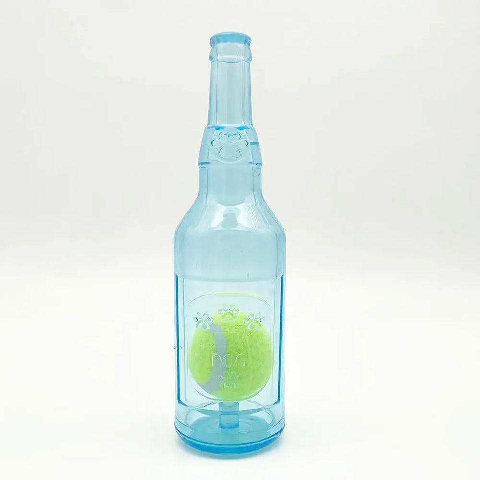 Pet Dog Toys Potable Anti-stress Pet Toys Plastic Water Bottle Crunchy Toys with Ball For Indoor Outdoor For Cat Kittens