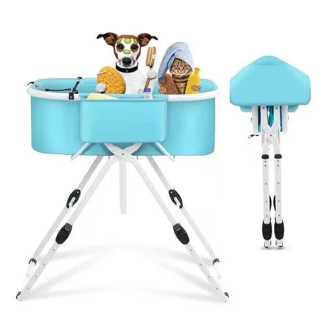 Portable Pet Bathtub Foldable Elevated Small Medium Dog Bath Tubs  for Bathing Shower Grooming Dog Washing Pool for mascotas