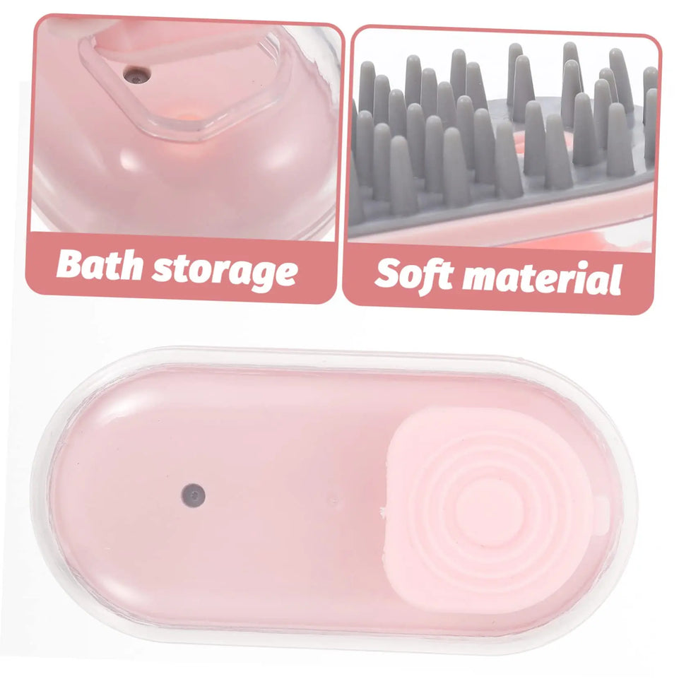 Pet Cleaning Brush Massage Bathing Brush With Shower Gel Box Convenient Foaming Bathing Brush Comfortable Cleaning Hair Removal