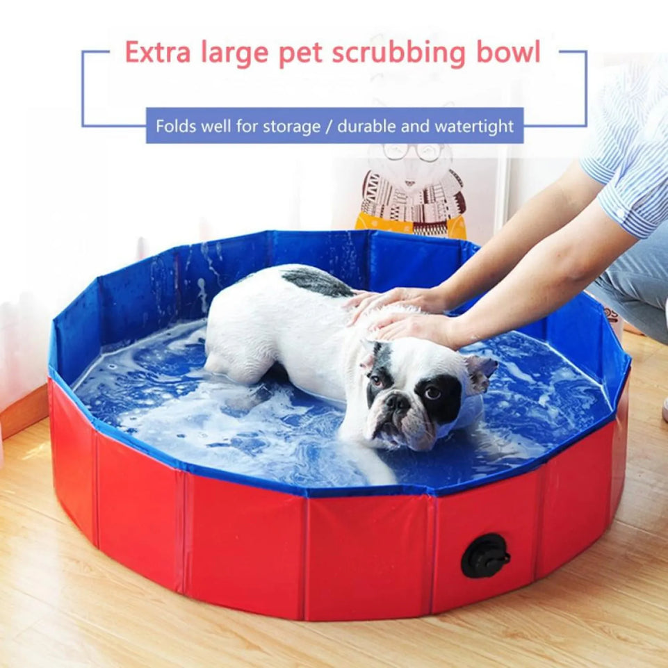 Foldable Pet Swimming Pool Dog Bathtub Outdoor Indoor Collapsible Bathing Pool for Large Medium Small pet Swimming Tub Bathtub