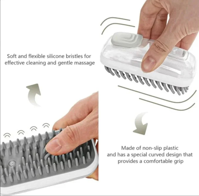 Pet Cleaning Brush Massage Bathing Brush With Shower Gel Box Convenient Foaming Bathing Brush Comfortable Cleaning Hair Removal
