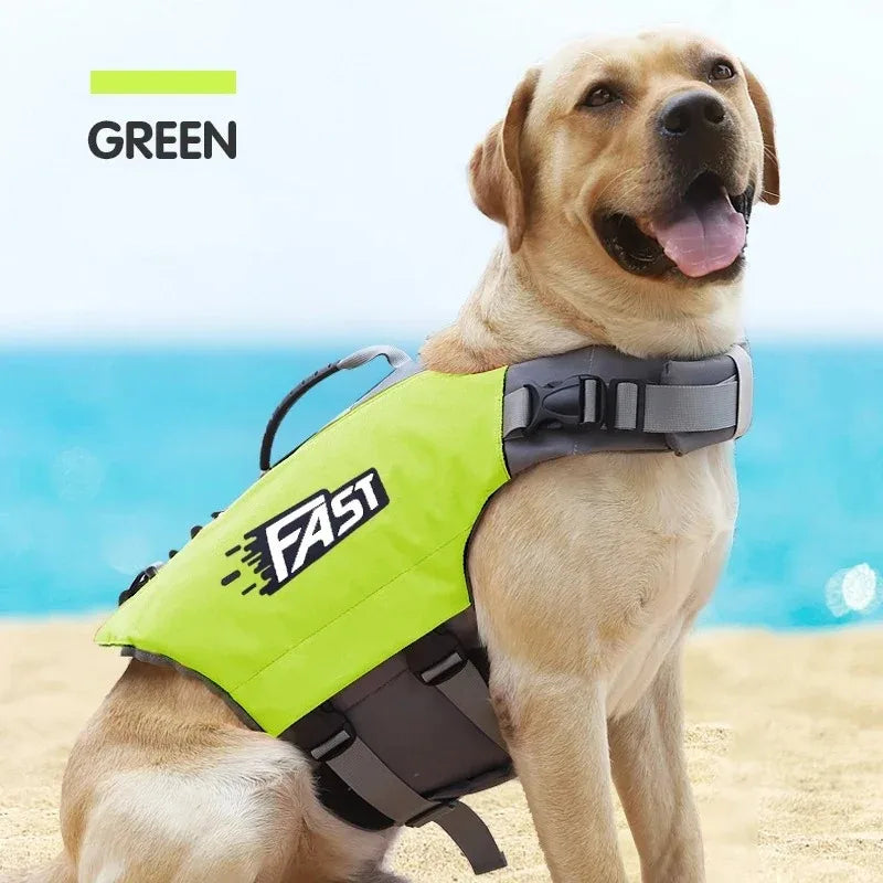 Pet Swimming Jacket Safety Vest Summer Stylish Dog Safety Vest Adjustable Reflection in Pool or Surf Dog Lifesaving Vest
