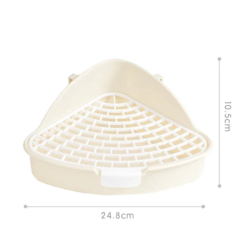 Pet Litter Box Rabbit Toilet Potty Plastic Corner Toilet Box for Ferret Hamster Dragon Cat Small Animals Trainer Pets Supplies