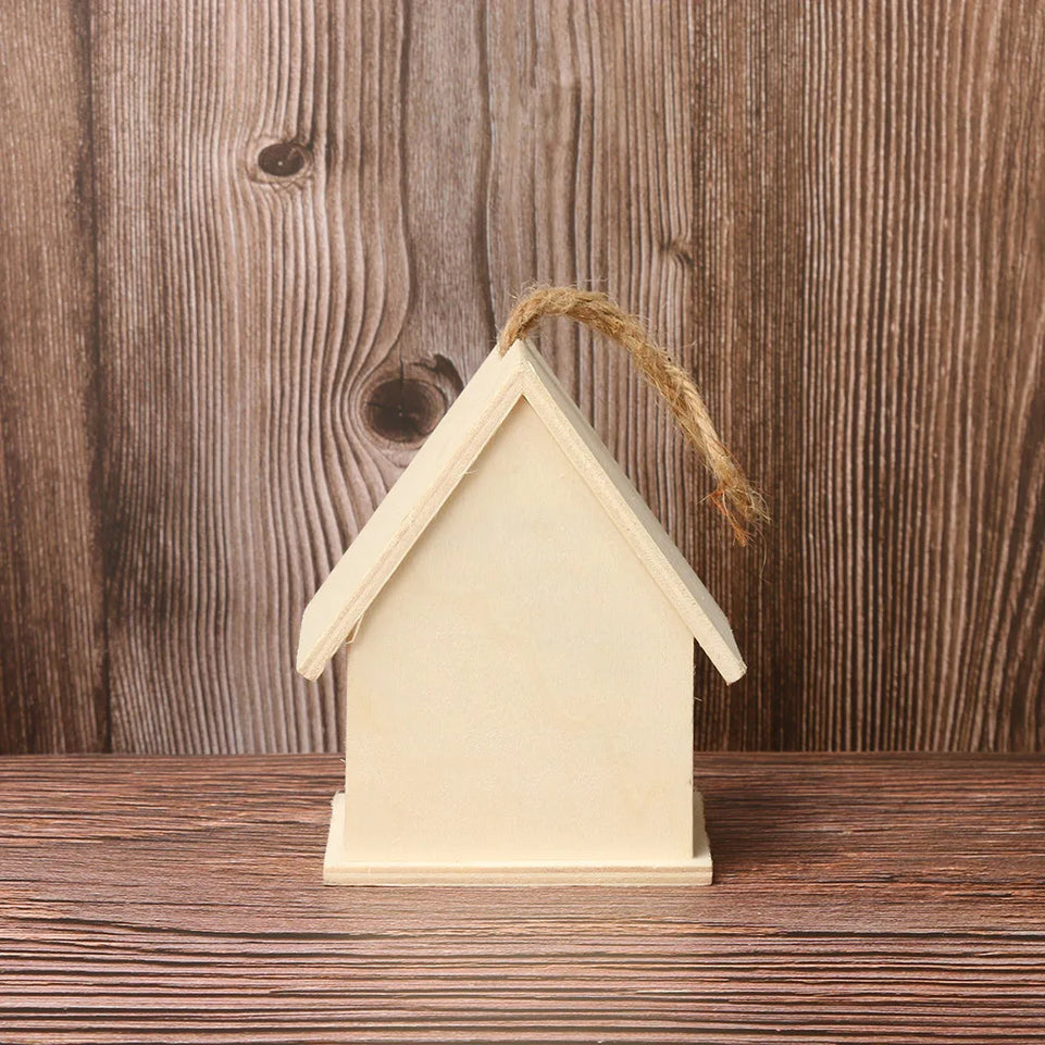 Wooden Mini Bird Cage Outdoor Hanging Birdhouse Box Garden Bird Cages Home Yard Decoration Bird Products Wooden Bird Parrot Nest
