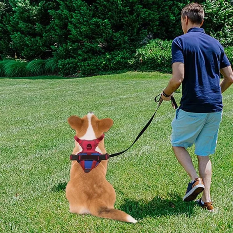 AFOURT-Dog Vest Harnesses No Pull Pet Working Vest Adjustable Pet Chest Vest Reflective Dog Service Vest Breathable For Medium