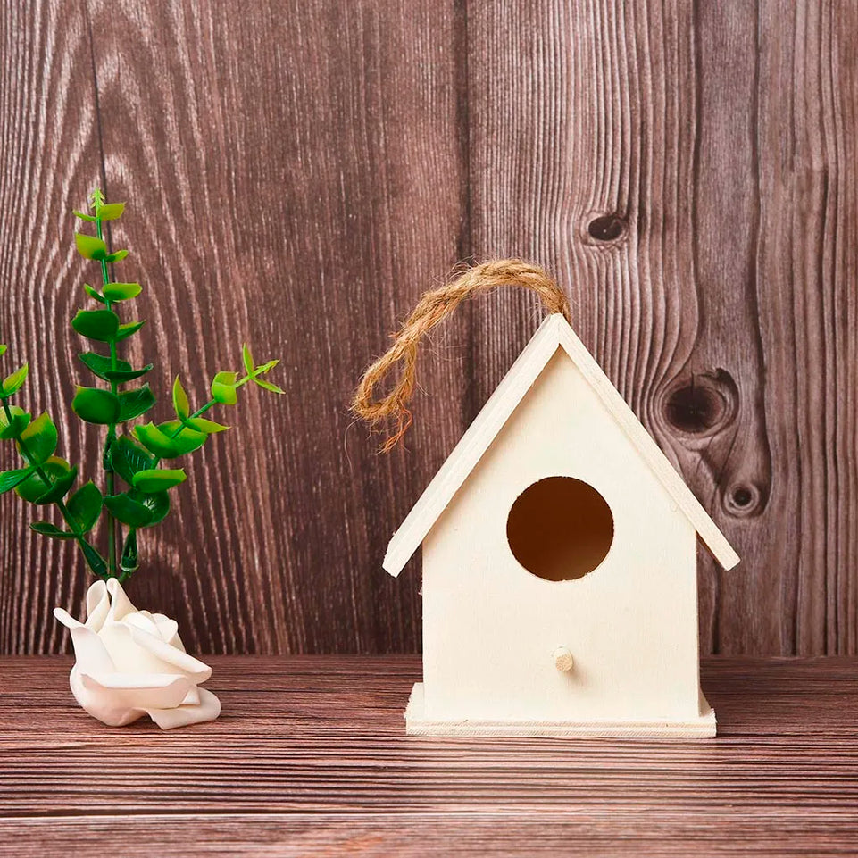 Wooden Mini Bird Cage Outdoor Hanging Birdhouse Box Garden Bird Cages Home Yard Decoration Bird Products Wooden Bird Parrot Nest