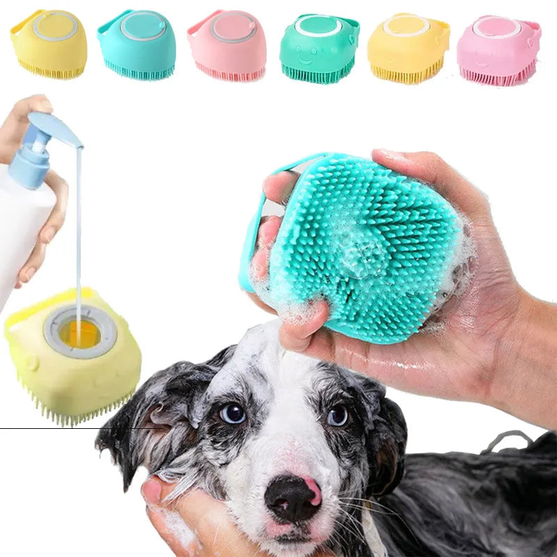 Pet Bath Brush, Dog Massage Brush, Pet Massage Brush, Cat Petting and Hair Removal Brush, Pet Supplies, Bath Wonder