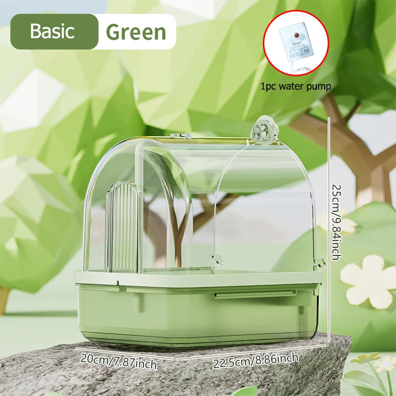 ‌Auto-Sensor Pet Bath: Electric/Sensor Models, IPX8 Pump, Large Tank, Easy-Clean. Ideal for Parrots, Lovebirds & Small Pets