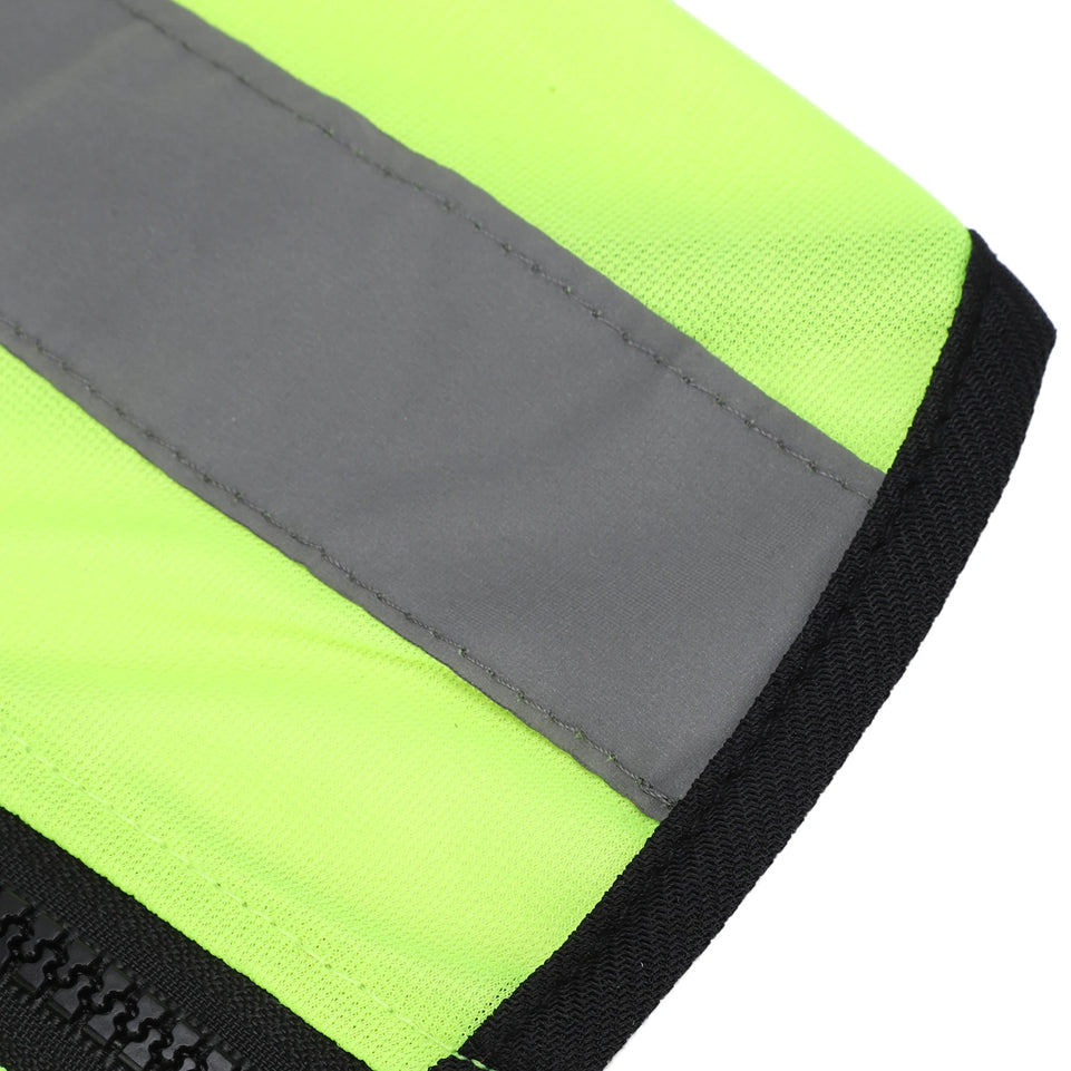 Pet Night Safety Clothing Glowing Jacket Lightweight Reflective Vest Zipper For Dogs Fluorescence