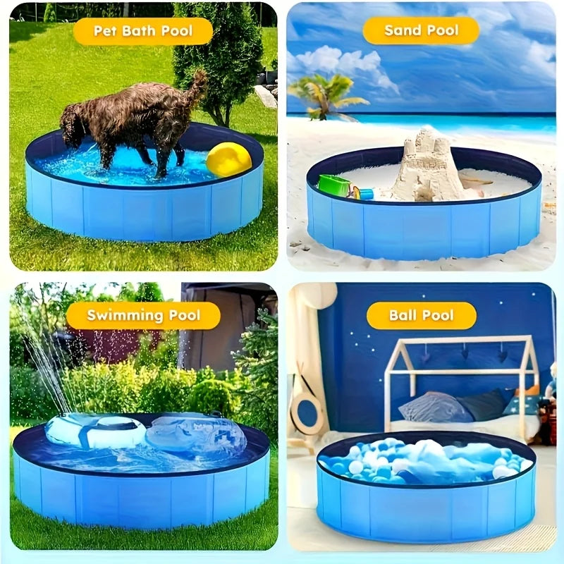 Dog Bathtub Blue Pet Bath Tub for Indoor and Outdoor Use,Suitable for All Dog Breeds,Easy To Clean,Sturdy Edges