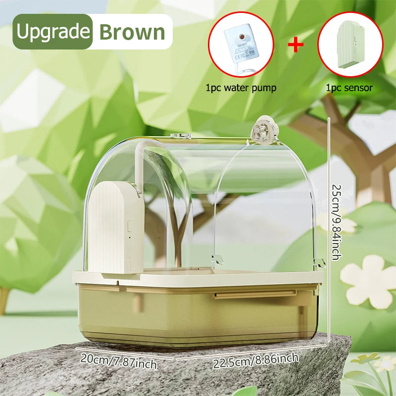 ‌Auto-Sensor Pet Bath: Electric/Sensor Models, IPX8 Pump, Large Tank, Easy-Clean. Ideal for Parrots, Lovebirds & Small Pets