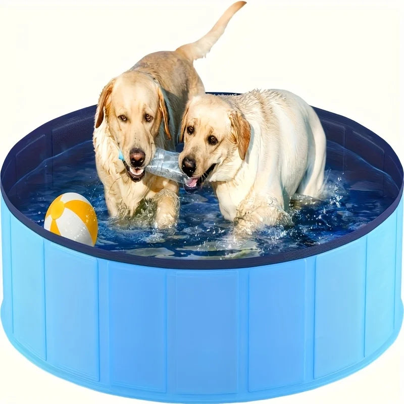 Dog Bathtub Blue Pet Bath Tub for Indoor and Outdoor Use,Suitable for All Dog Breeds,Easy To Clean,Sturdy Edges