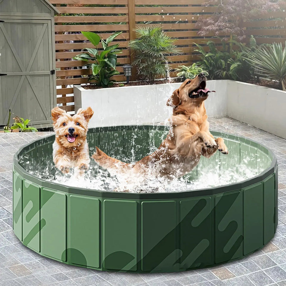 Dog Bath Swimming Pool Kiddie Wading Tub Pet Bathing Tub Pool Pet Cleaning Water Basin Pet Pool Non-Slip Doggie Bathtub