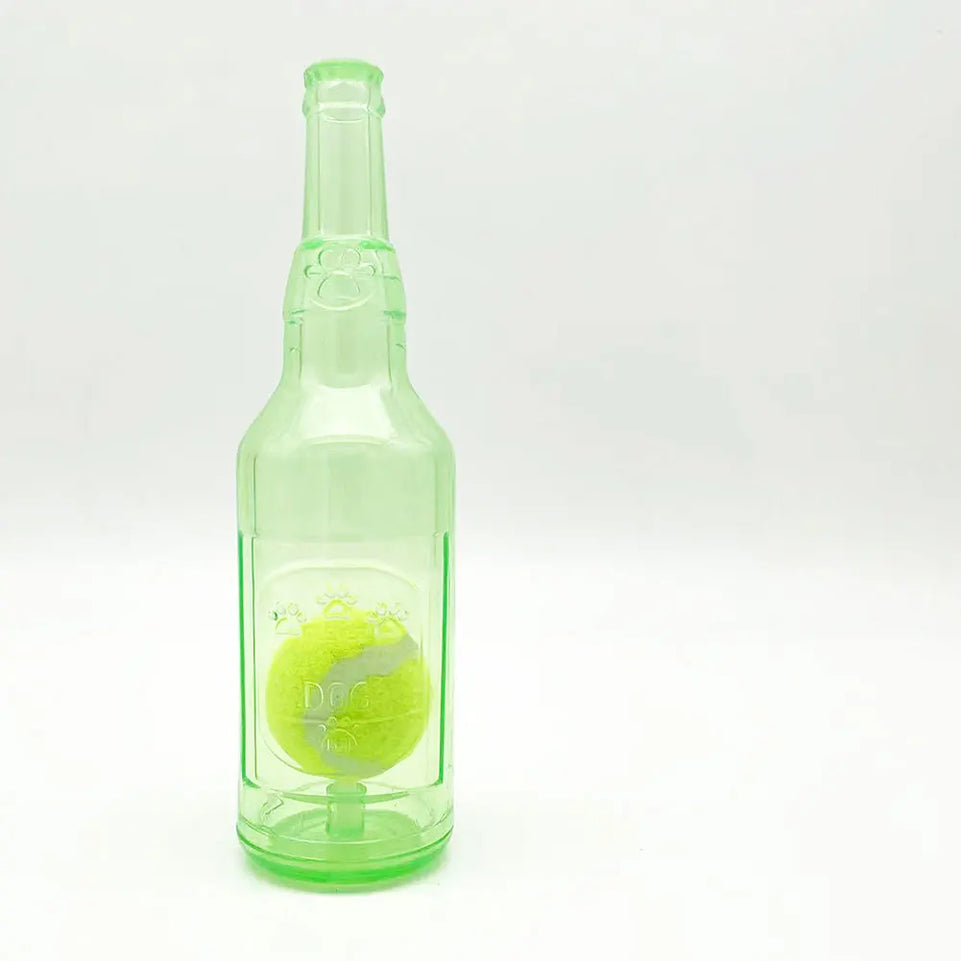 Pet Dog Toys Potable Anti-stress Pet Toys Plastic Water Bottle Crunchy Toys with Ball For Indoor Outdoor For Cat Kittens