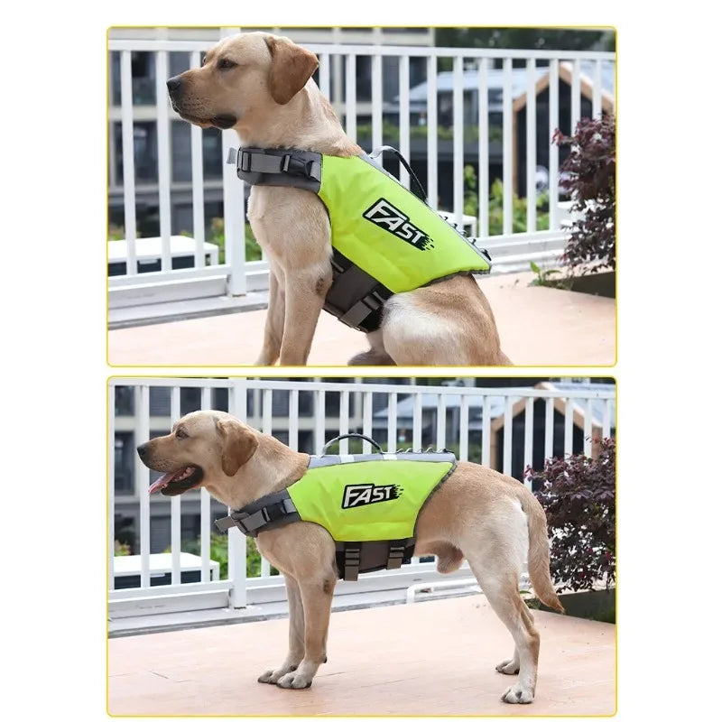 Pet Swimming Jacket Safety Vest Summer Stylish Dog Safety Vest Adjustable Reflection in Pool or Surf Dog Lifesaving Vest