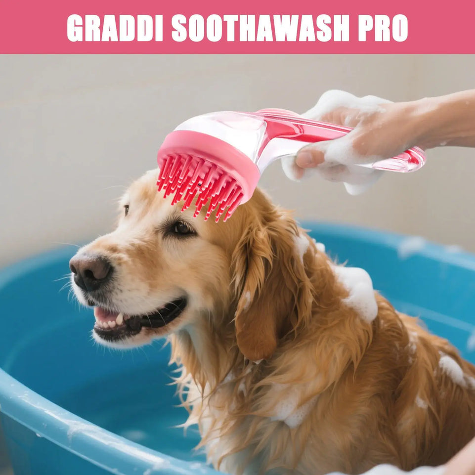 Pet cat and dog bath brush long handle massage care soft bath brush can fill liquid bath ball brush pet accessories dog cat tool