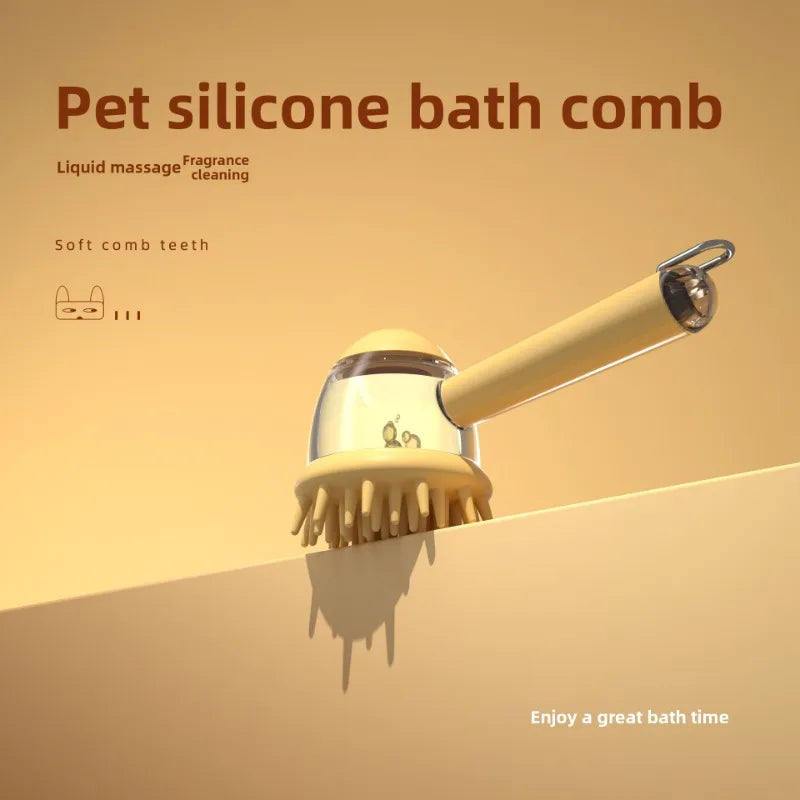 Pet Bathing Brush Cat Bathing Bathing Brush Massage Brush Add Liquid Press Dog Rubbing Bath Artifact