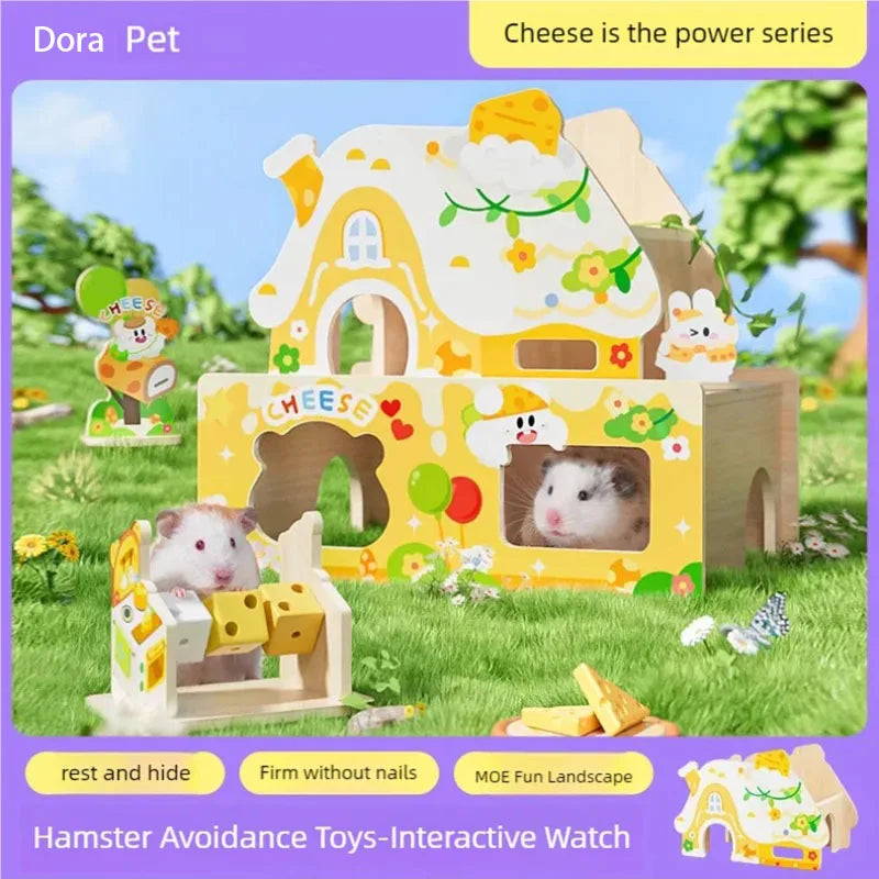 Cheese Hamster Hiding House Cage Small House Landscaping Supplies Platform Golden Bear Toys Ornament Nest Furniture
