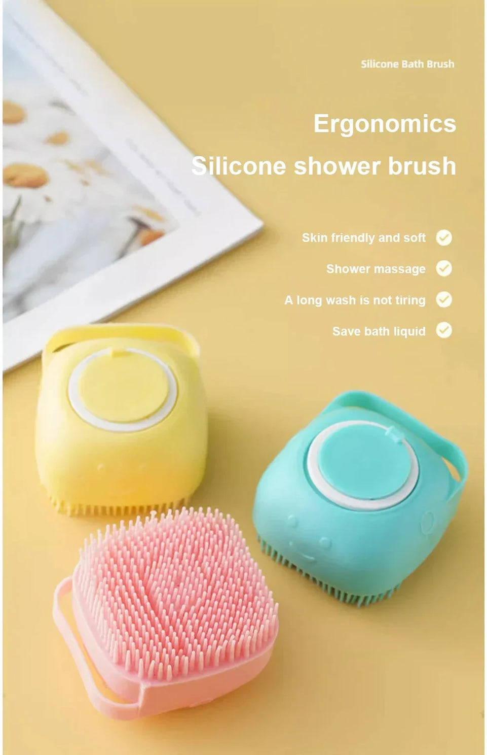 Pet Silicone Bath Foaming Massage Brush Bathroom Multifunctional Puppy Big Dog Cat Soft Safety Accessories for Dogs Cats Tools