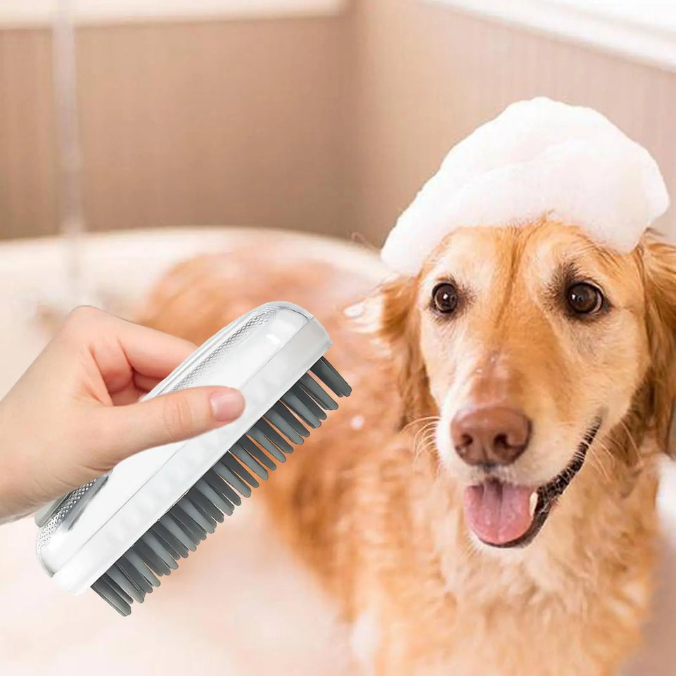 Pet Cleaning Brush Massage Bathing Brush With Shower Gel Box Convenient Foaming Bathing Brush Comfortable Cleaning Hair Removal