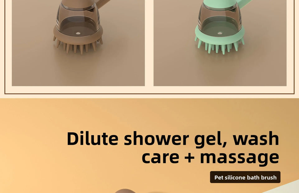 Pet Bathing Brush Cat Bathing Bathing Brush Massage Brush Add Liquid Press Dog Rubbing Bath Artifact