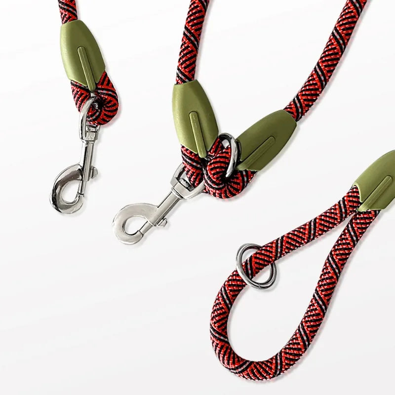 S/M/L Reflective Nylon Leashes Pet Dogs Chain Traction Rope Leads for Running Free Hands Rope Chain for Small Large Dogs Walking
