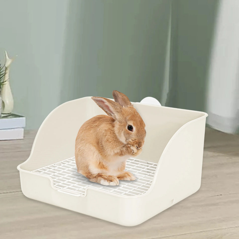 Rabbit Litter Box Rectangular Pet Toilet Pet Pan Potty Small Animal Litter Pee Pan Tray Toilet Easy Operation Bigger Pet