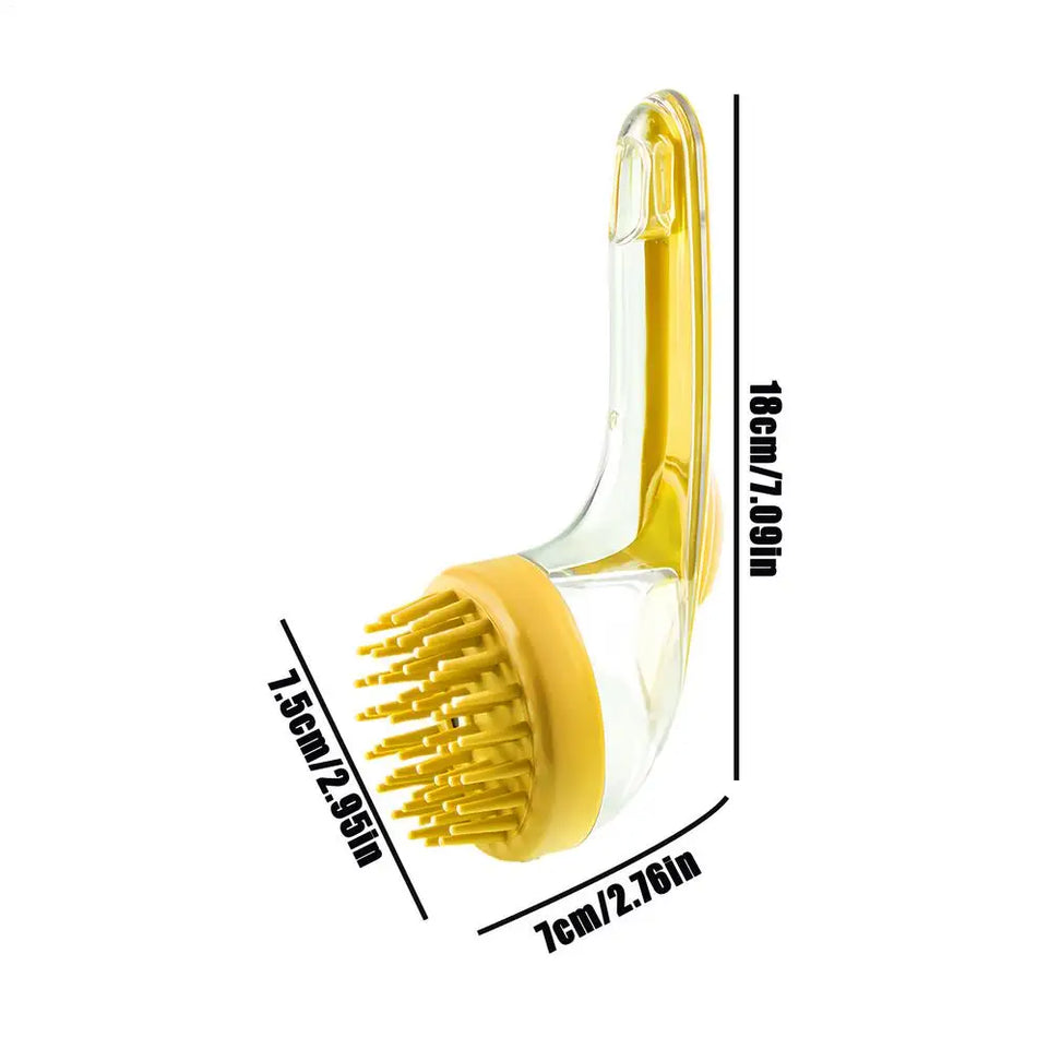 Pet cat and dog bath brush long handle massage care soft bath brush can fill liquid bath ball brush pet accessories dog cat tool