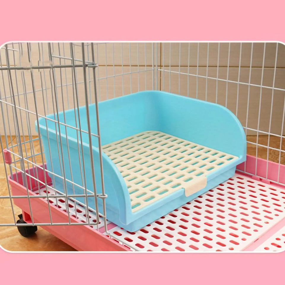 Large Rabbit Litter Box Litter Tray Toilet Pet Toilet Litter Bedding Box Potty for Ferret Bunny Small Animal