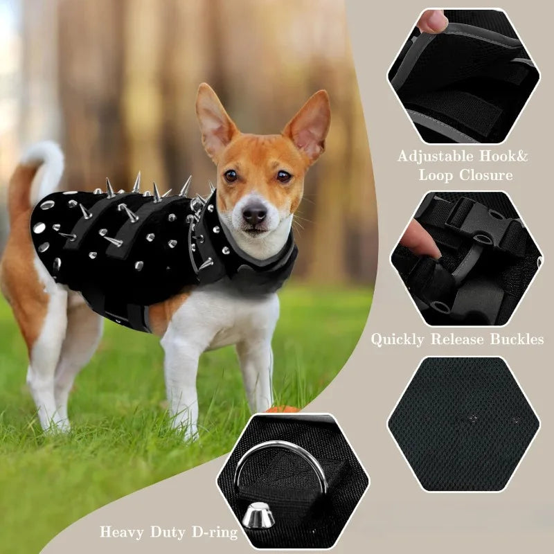 Pet Clothing Creative Punk Puppy Vest Spike Resistant Bite Resistant Pet Vest Protective Dog Armor Vest Pet Jackets Products
