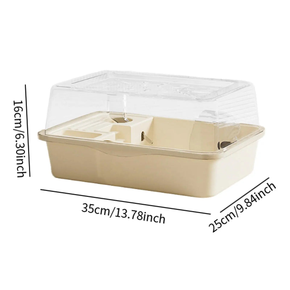 Hamster Cage Multifunction Ventilation Openable Top Guinea Pig Cage Easy Clean House for Rats Guinea Pigs Mice Bunny Hedgehog